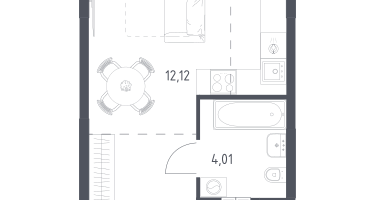 Студия, 25&nbsp;м²