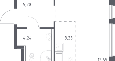 Студия, 25&nbsp;м²
