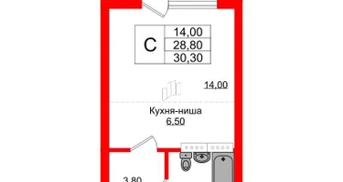 Студия, 30&nbsp;м²