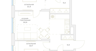 3-к. квартира, 62&nbsp;м²