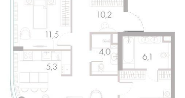 4-к. квартира, 103&nbsp;м²