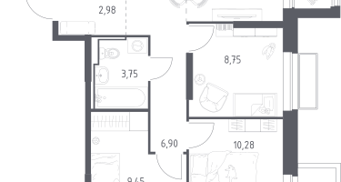 Студия, 61&nbsp;м²