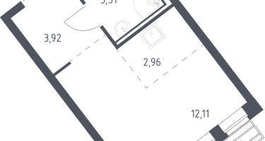 Студия, 22&nbsp;м²