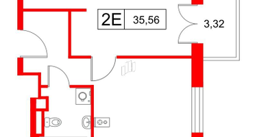 1-к. квартира, 35&nbsp;м²