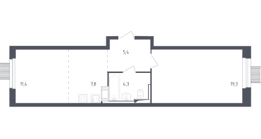 Студия, 47&nbsp;м²