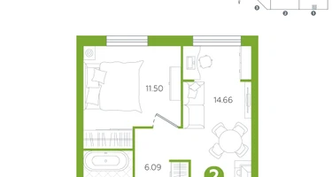 2-к. квартира, 36&nbsp;м²