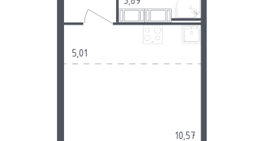 Студия, 23&nbsp;м²