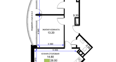 2-к. квартира, 62&nbsp;м²