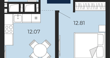 1-к. квартира, 37 м²