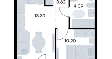 1-к. квартира, 32&nbsp;м²