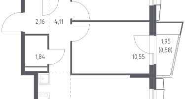 Студия, 53&nbsp;м²