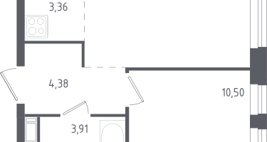 Студия, 36&nbsp;м²