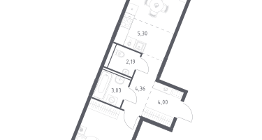Студия, 46&nbsp;м²