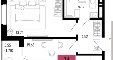1-к. квартира, 39&nbsp;м²