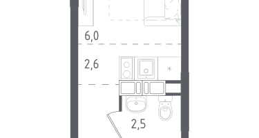 Студия, 13&nbsp;м²