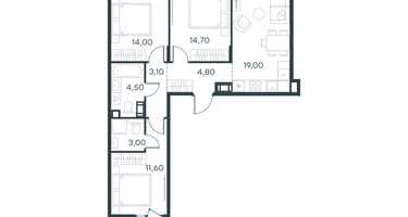 3-к. квартира, 76 м²