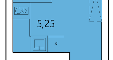 Студия, 22 м²