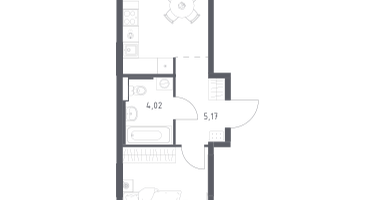 1-к. квартира, 39&nbsp;м²