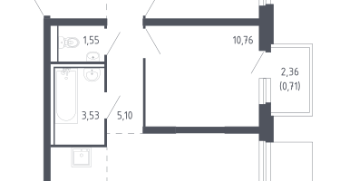 Студия, 59&nbsp;м²