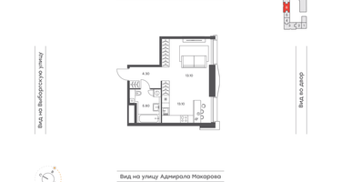 1-к. квартира, 36&nbsp;м²