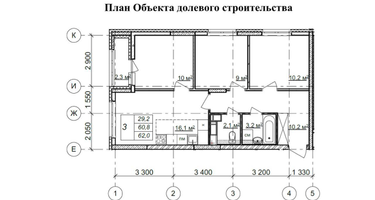 3-к. квартира, 60,8&nbsp;м²