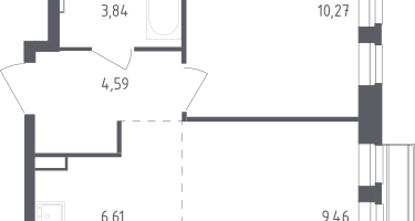 Студия, 34&nbsp;м²