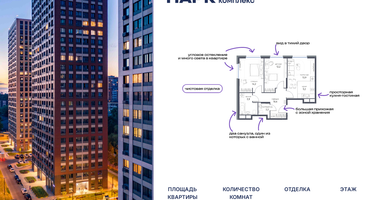3-к. квартира, 64&nbsp;м²