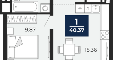 1-к. квартира, 35 м²