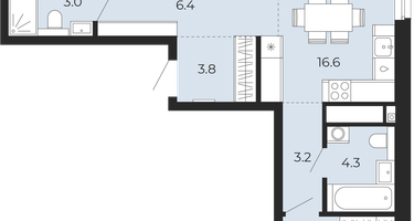3-к. квартира, 71 м²