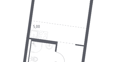 Студия, 22&nbsp;м²
