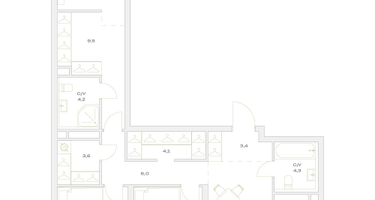 4-к. квартира, 83&nbsp;м²