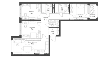3-к. квартира, 78&nbsp;м²