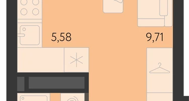 Студия, 22&nbsp;м²