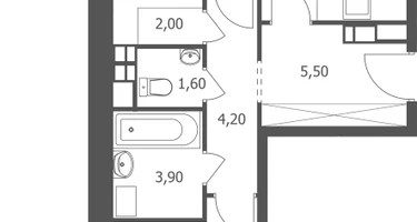 2-к. квартира, 58&nbsp;м²