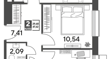 2-к. квартира, 47&nbsp;м²