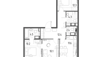 3-к. квартира, 71&nbsp;м²