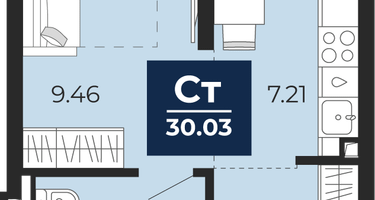 Студия, 26&nbsp;м²