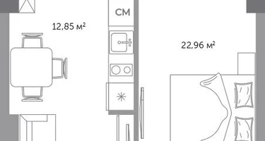 2-к. квартира, 45&nbsp;м²