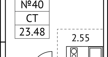 Студия, 23&nbsp;м²