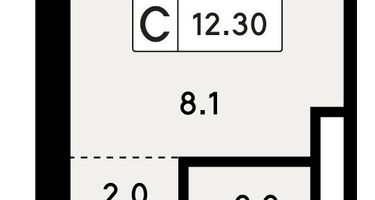 Студия, 12 м²