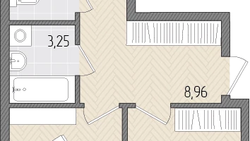 2-к. квартира, 58&nbsp;м²