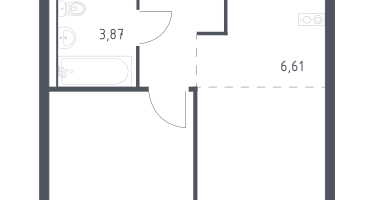 Студия, 34&nbsp;м²