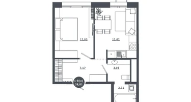 1-к. квартира, 37&nbsp;м²