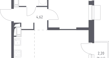 Студия, 43&nbsp;м²