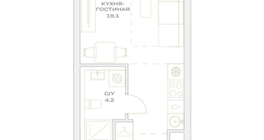 Студия, 24&nbsp;м²