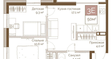 3-к. квартира, 49 м²