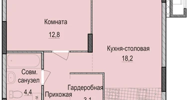 1-к. квартира, 43&nbsp;м²