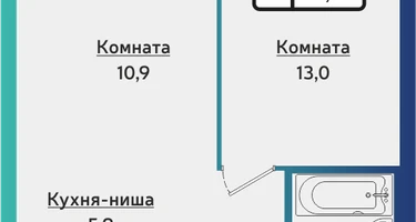 2-к. квартира, 40&nbsp;м²