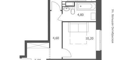 2-к. квартира, 55 м²