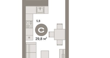 Студия, 29&nbsp;м²